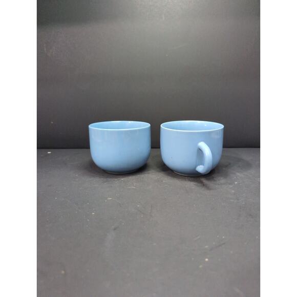 Newcor Blue Stoneware Teacup Set, 8 Oz Coffee Tea Cups,‎ Drinkware Set, Vtg Cups - Picture 2 of 8